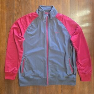 Nike The Athletic Dept Jacket, Full Zip, Red Gray, Mens XXL